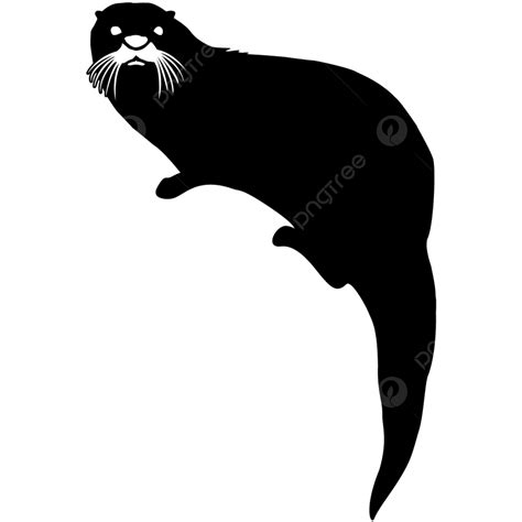 otter silhouette|simple otter outline.